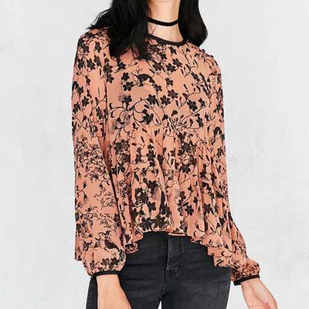 Kimchi Blue Tiered Babydoll Blouse